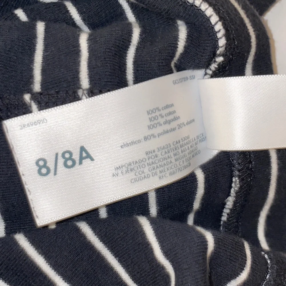 Carter's Black and White Striped Pajama Set - Picture 8 of 8